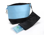 Icybag cooling cosmetic bag with 2 gel packs (Blue)