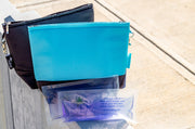 Icybag cooling cosmetic bag with 2 gel packs (Blue)